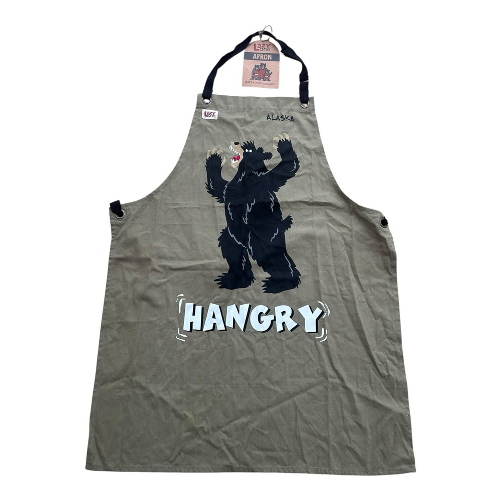 Lazy One Hangry Bear Apron Unisex One Size NWT